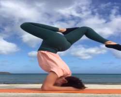 She has a flexible body and she performed Yoga poses very nicely, her yoga practices can be seen on her Instagram reels.